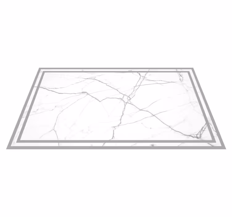 Graceful White Striations marble rug - TenStickers
