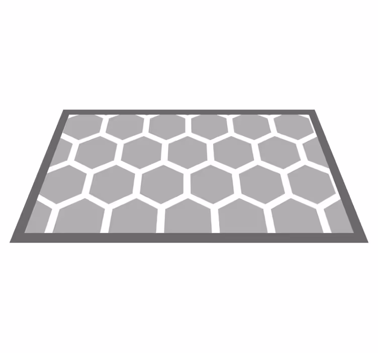 Hexagonal Configuration geometric rug - TenStickers