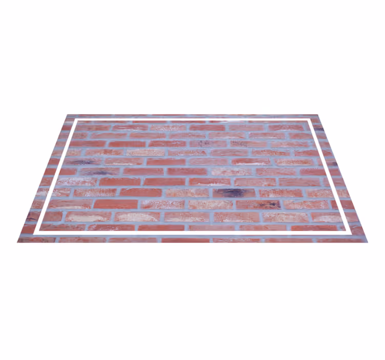 Brick Pattern stone effect vinyl rug - TenStickers