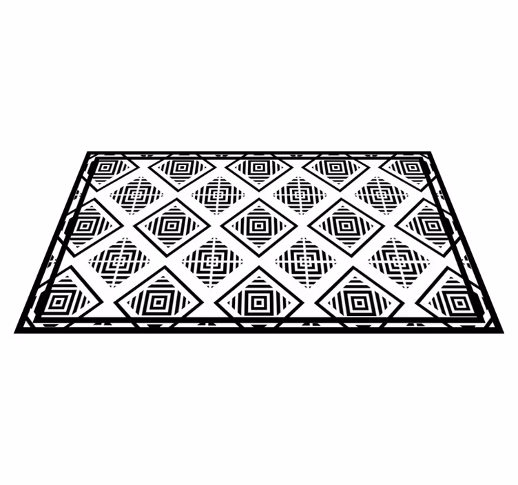 Monochrome Motifs geometric rug - TenStickers