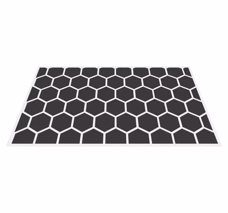 Geometric rug with hexagonal pattern - TenStickers