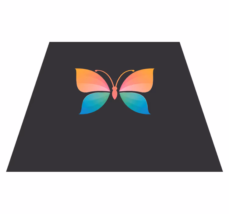 Vibrant Butterfly Concept nature rug - TenStickers