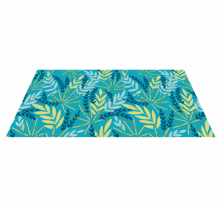 Leafy tropical palette nature rug - TenStickers