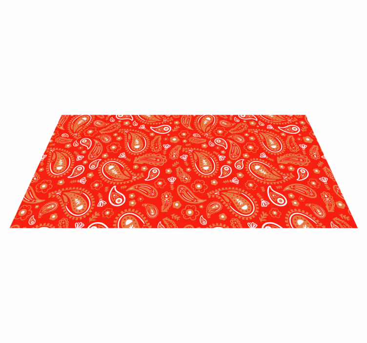Vibrant Paisley Print mosaic rug - TenStickers