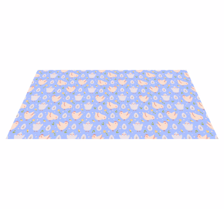 Delightful Chickens Motif kids rug - TenStickers