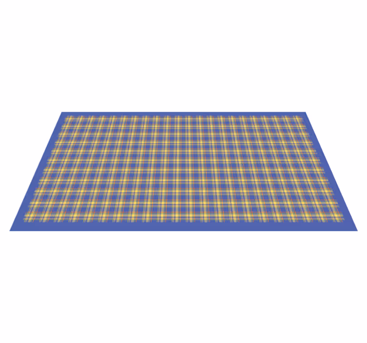 Yellow Plaid Pattern stripes rug - TenStickers