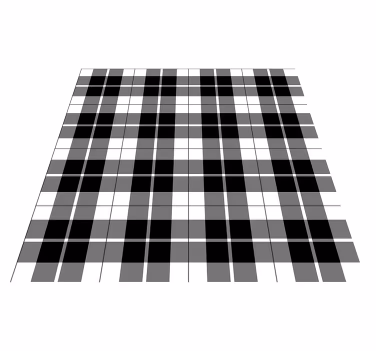 Black And White Check geometric rug - TenStickers
