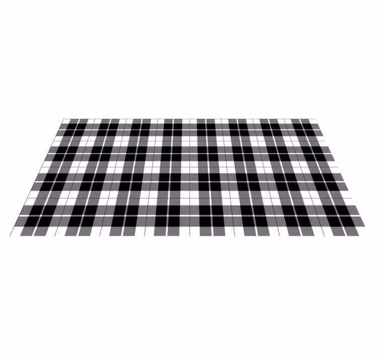 Contrasting Checker Pattern geometric rug - TenStickers