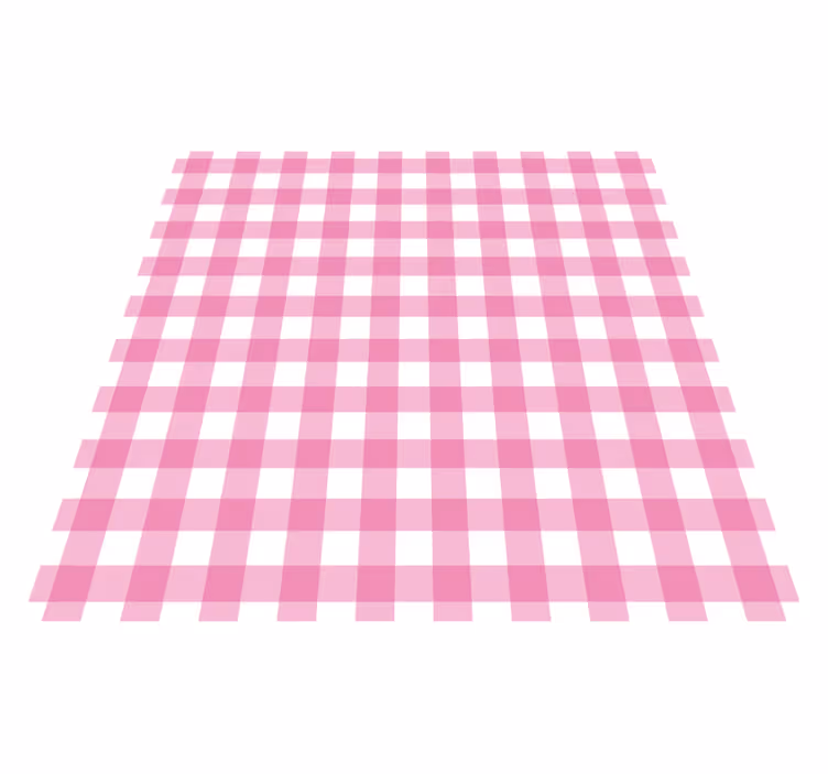 Pink Checkered Motif stripes rug - TenStickers