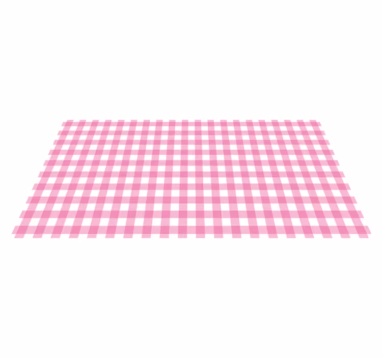 Pink Checked Motif stripes rug - TenStickers