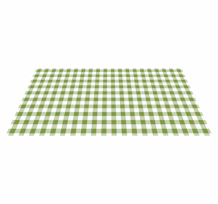 Green Checked Print stripes rug - TenStickers