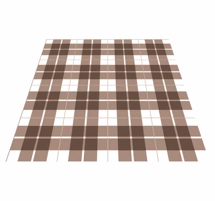 Earthy Tones Check tile carpet - TenStickers