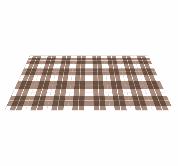 Brown Plaid Print tile carpet - TenStickers