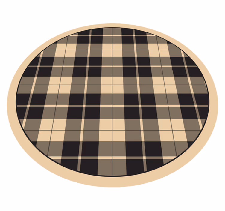 Plaid Configuration circular rug - TenStickers
