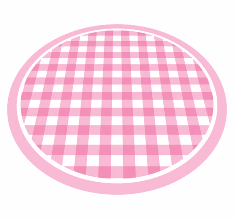 Pink Checkered Style kids rug - TenStickers