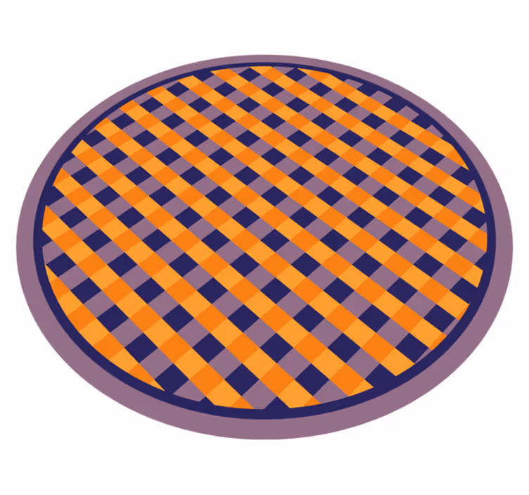 Bold Checker Pattern stripes rug - TenStickers