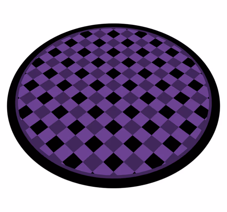 Chic Checkered Pattern modern rug - TenStickers