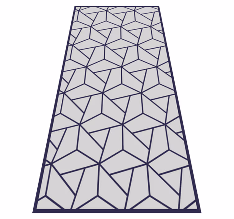 Grey angular patterns geometric rug - TenStickers