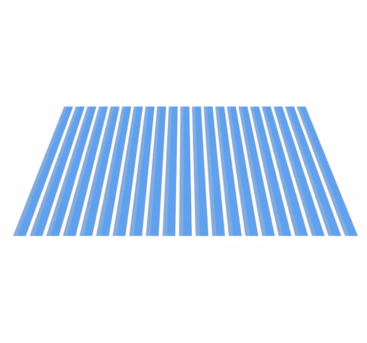 Blue and white design stripes rug - TenStickers