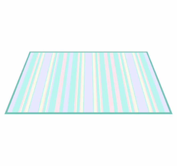Pastel lines pattern stripes rug - TenStickers