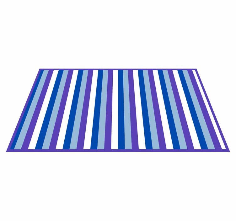 Bright blue pattern stripes rug - TenStickers