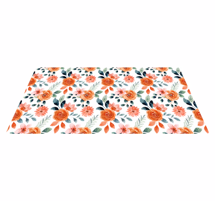 Delightful Botanical Motif floral rug - TenStickers
