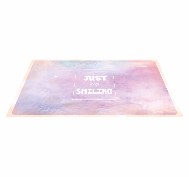 Just keep smiling quote rug - TenStickers