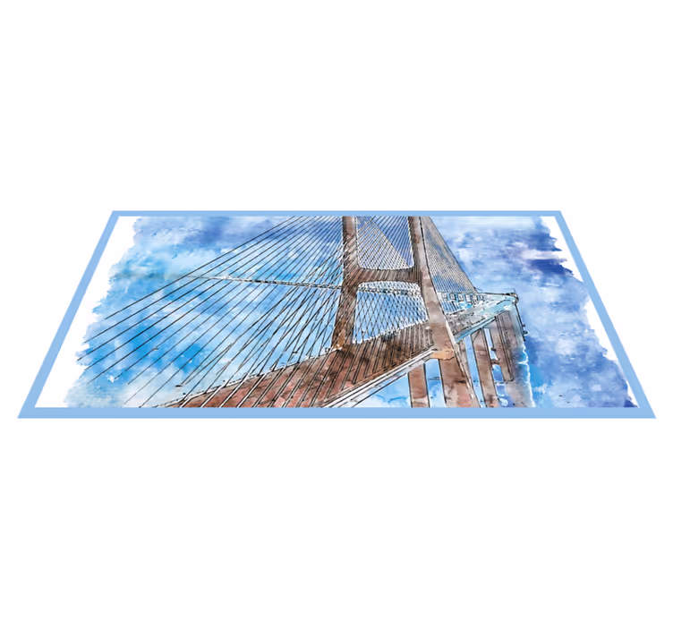Bridge Illustration living room rug - TenStickers