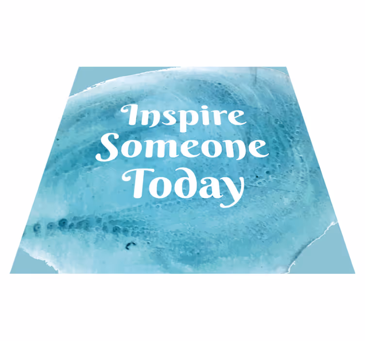 Quote rug inspirational quote splash - TenStickers