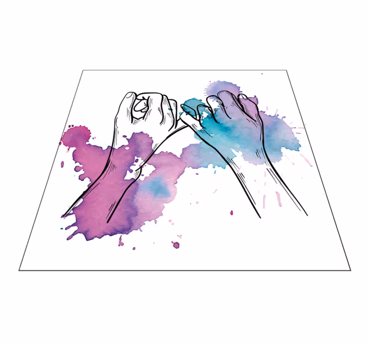 Hands Pinky Promise teenage bedroom rug - TenStickers