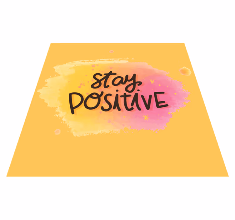 Keep optimistic quote rug - TenStickers
