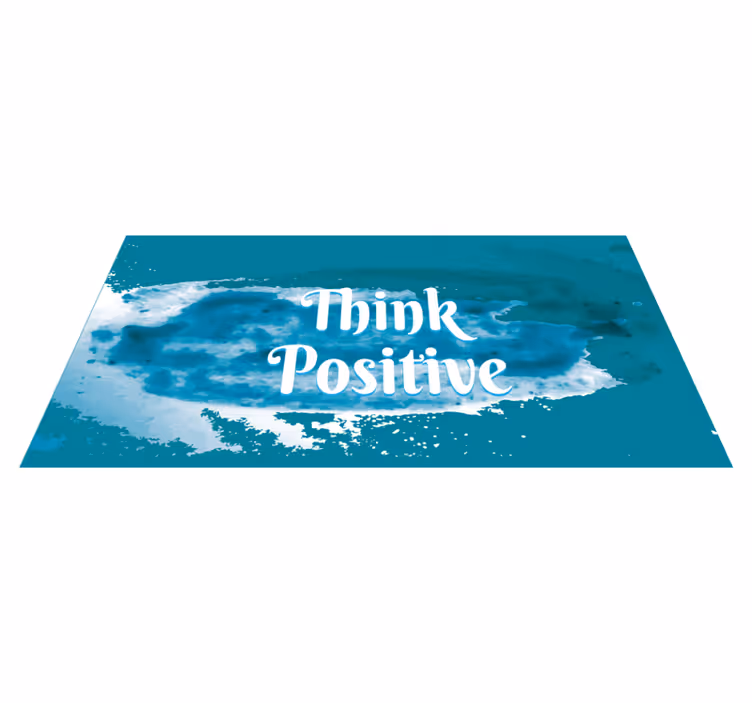 Embrace Optimism quote rug - TenStickers