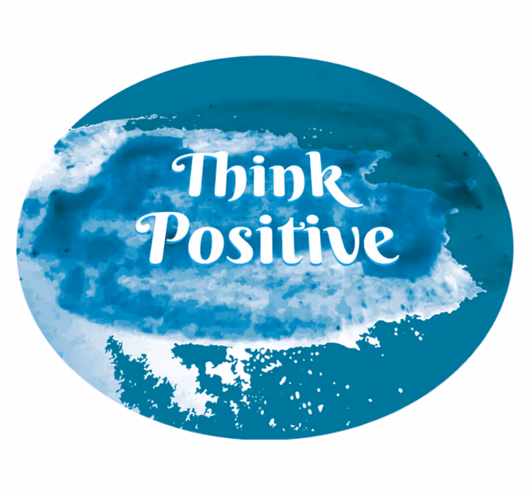 Think Positive Now quote rug - TenStickers