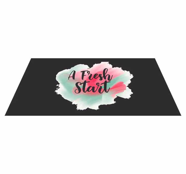 Quote rug a new beginning - TenStickers