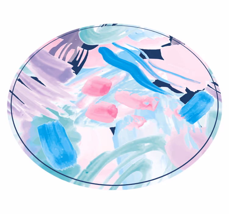 Colorful abstract art minimalistic rug - TenStickers