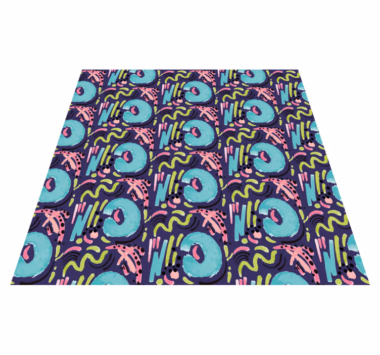 Playful colorful pattern kids rug - TenStickers