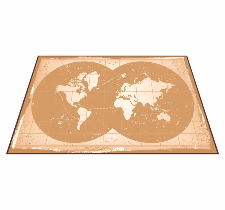Map rug world map area carpet decor - TenStickers