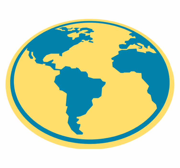 Geographic World Map circular rug - TenStickers