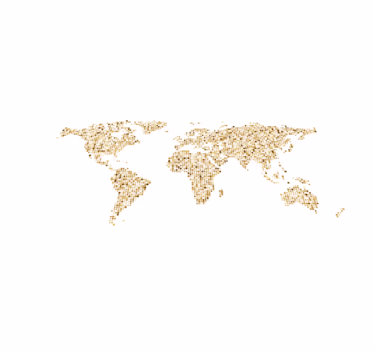 Golden Map Outline map rug - TenStickers