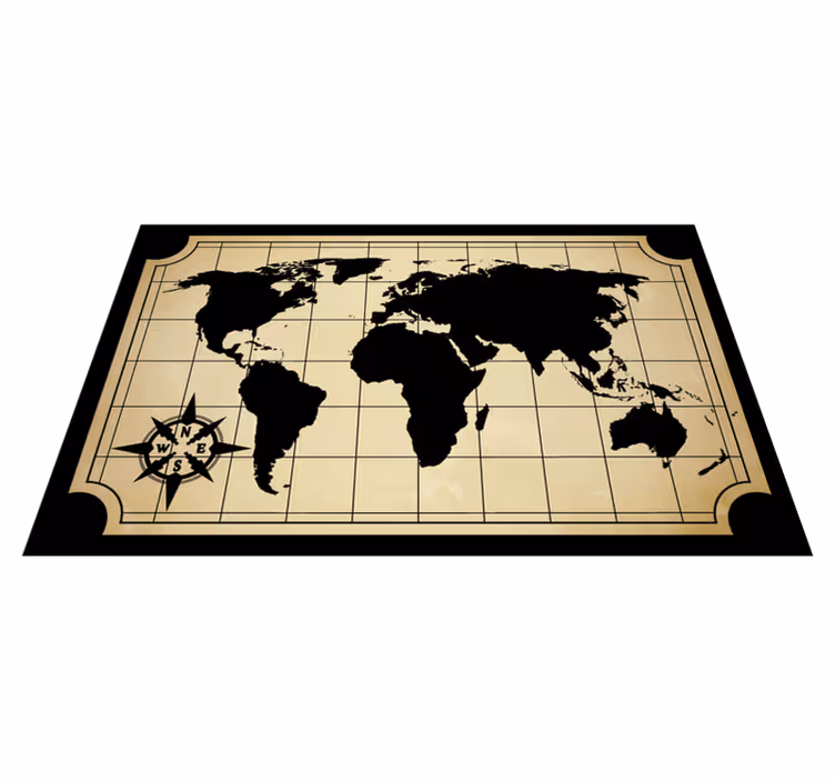 Map rug with world map design - TenStickers