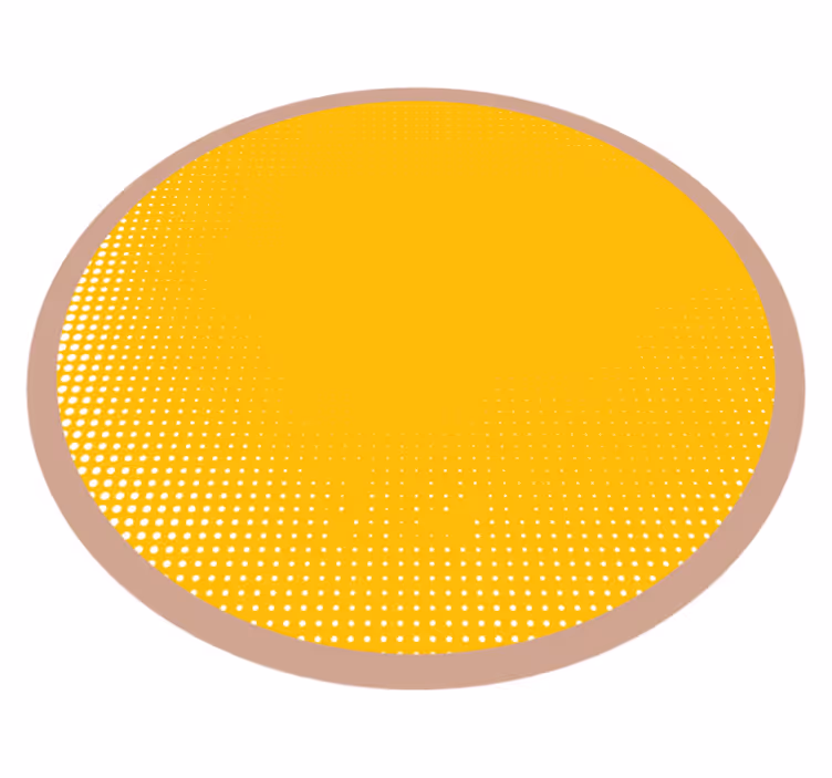 Sunny circular pattern yellow rug - TenStickers