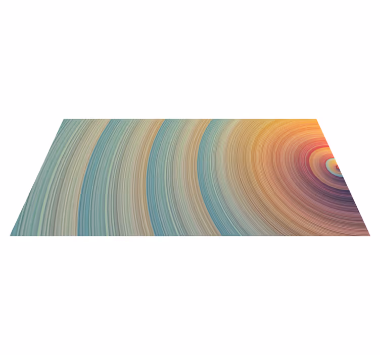 Spiral colour waves minimalistic rug - TenStickers