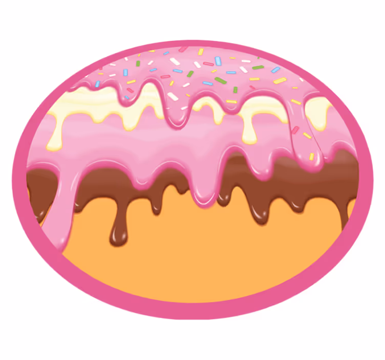 Sweet treat delight circular rug - TenStickers