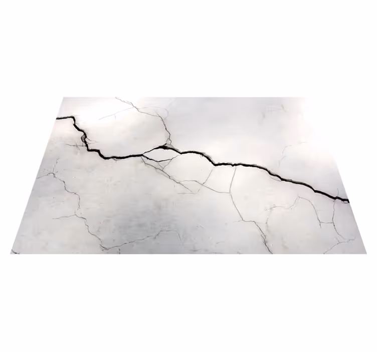 Crumpled white imitation marble rug - TenStickers