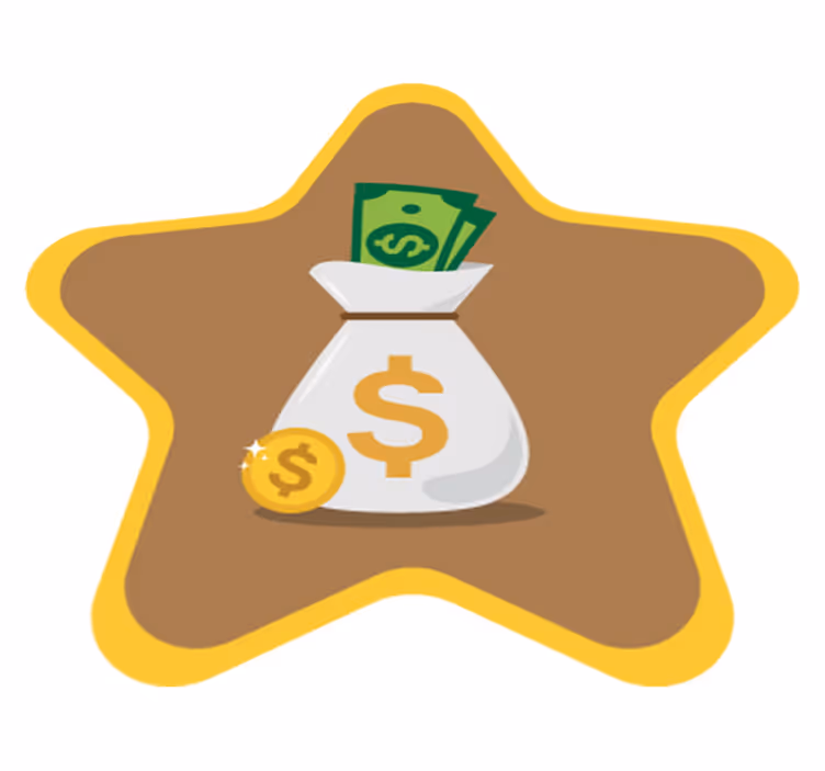 Kids rug with money bag emblem - TenStickers