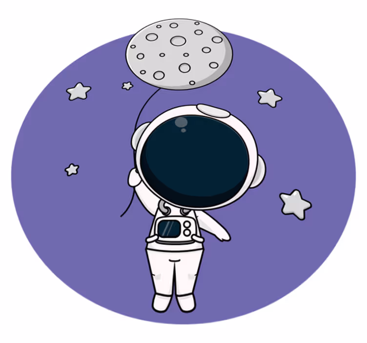Astronaut with Balloon kids rug - TenStickers