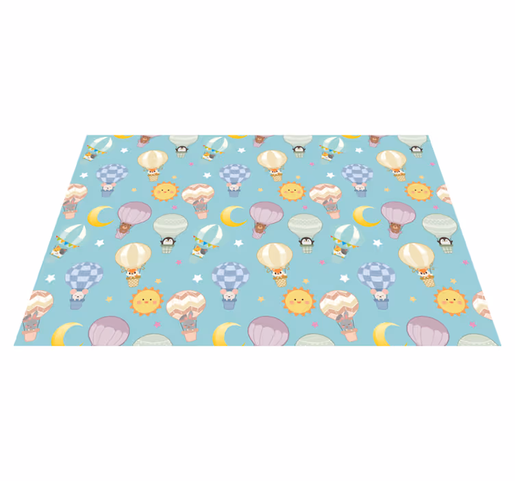Whimsical Hot Air nursery rug - TenStickers