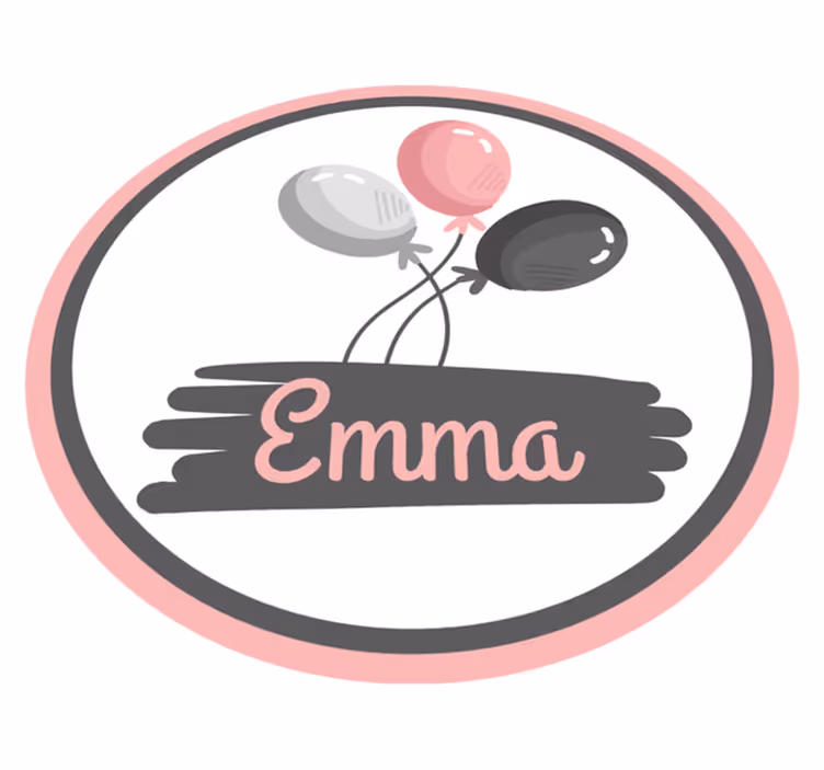 Personalized Balloon Theme custom floor mat - TenStickers