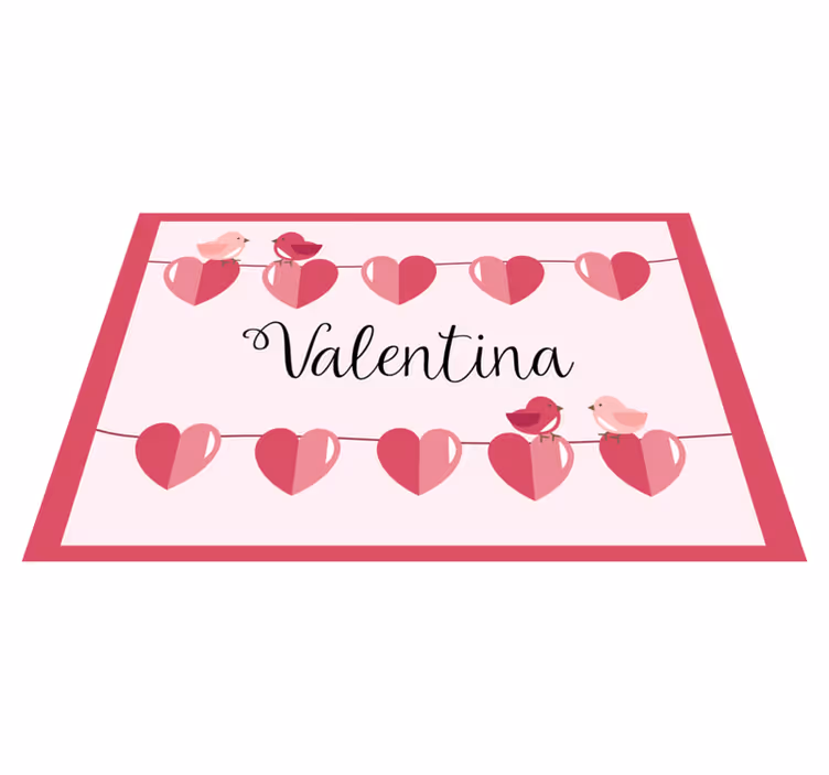 Heart Design custom floor mat - TenStickers