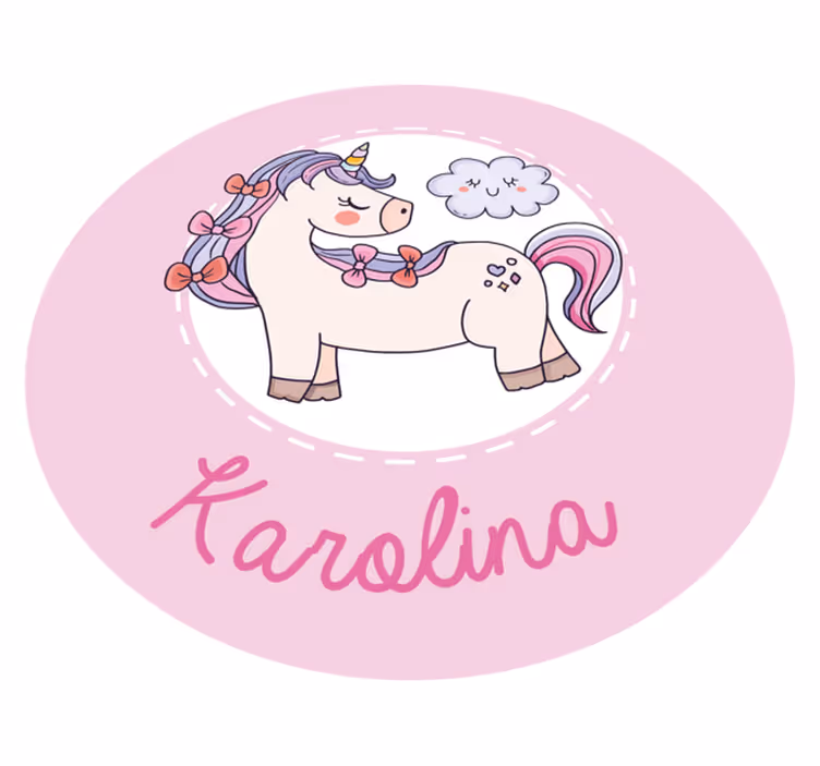 UNICORN WITH NAME custom floor mat - TenStickers